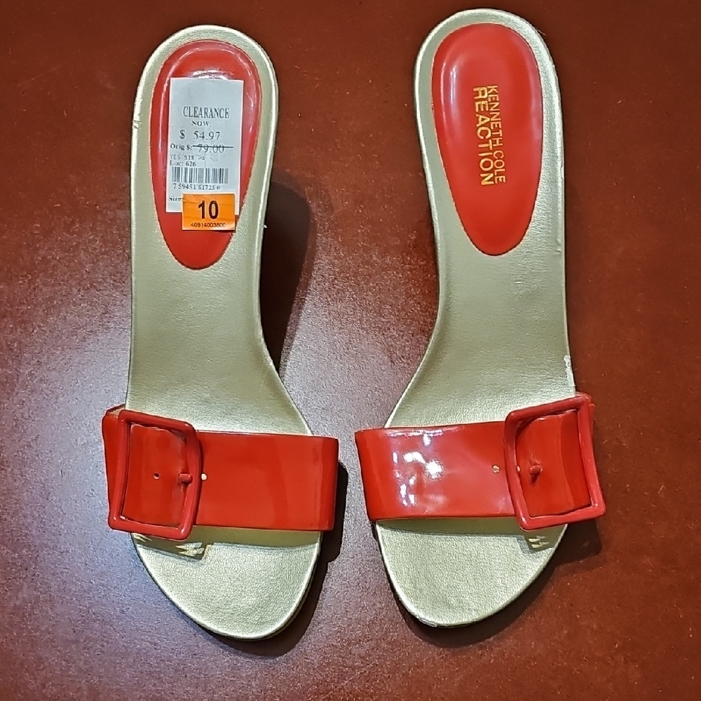 Kenneth Cole Reaction Women's Red Slide Sandals